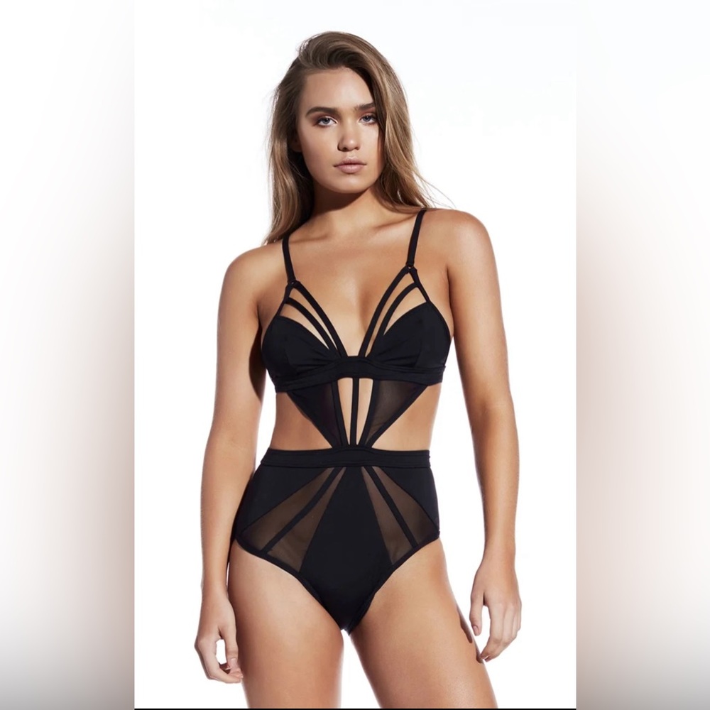 Windsor Headturner Cut Out Mesh One Piece Swimsuit